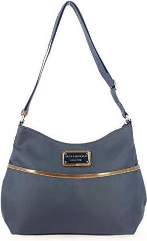 Sac Besace TED LAPIDUS Vintage - Bleu Marine Matelassé, Cuir Et Daim, Occasion, Fabrication Française