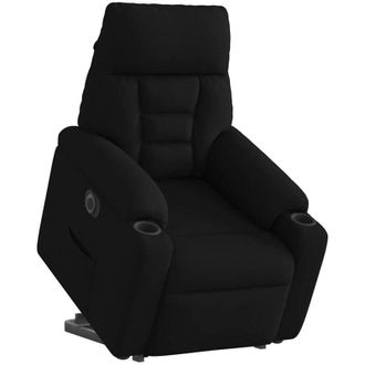 vidaXL Sill&oacute;n El&eacute;ctrico Reclinable Elevable De Tela Negro Vidaxl