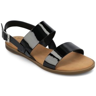 Journee Collection Womens Wide Width Lavine Flat Sandals