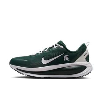 Nike Mens College Vomero 18 (Michigan State) Road Running Shoes in Green | IQ6878-300