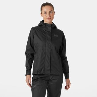 Helly Hansen Funktionsjacke HELLY HANSEN W LOKE JACKET, Damen, Gr. XXL, schwarz, Web, Obermaterial: 100% Polyamid, unifarben, Basic h&uuml;ftlang, mit verstellbarem Kle