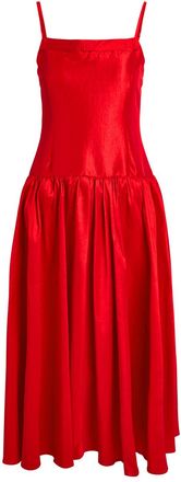 Sister Jane Quartet Taffeta Midi Dress - Red - 16 (UK16 / XL)