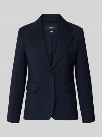 Max Mara Taillierter Blazer aus reiner Schurwolle Modell LAMINE in Marine, Gr&ouml;&szlig;e 34