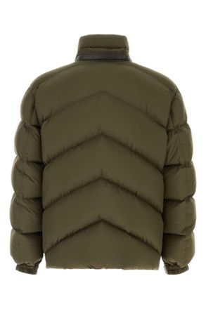 Tom Ford Mens Olive Green Polyester Down Jacket Teak Giacche E Gilet