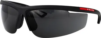 Prada 0PS Shield Matte Black Injected Sunglasses - Black