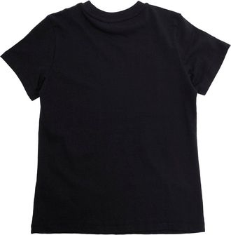 Moschino Girls Kids T-Shirt Black Cotton T-Shirts And Polos