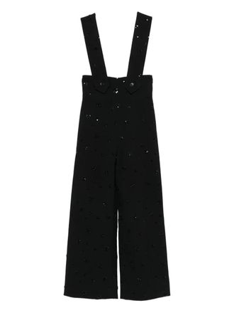 Maje sequin-embellished trousers - women - Fabric - 36 - Black