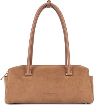 Lancaster Rectangle Bag Su&egrave;de Cube - Dames - Handtassen - Bruin - ONE Size - Su&egrave;de - Tassen