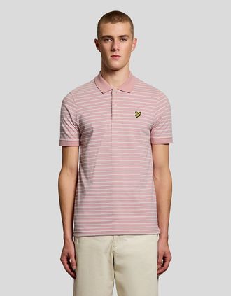 Lyle & Scott Lyle And Scott Mens Pique Breton Polo Shirt - Pink - Size: 36