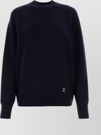 Chlo&eacute; oversize cashmere blend sweater with metal detail