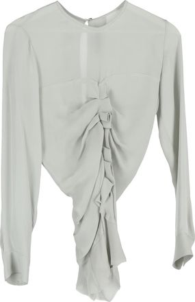 Isabel Marant Ruched Blouse in Pale Green Triacetate