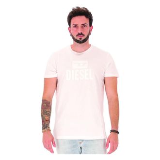 Diesel Tops, Heren, Wit, M, Katoen, T-Diego Tone on Tone T-Shirt