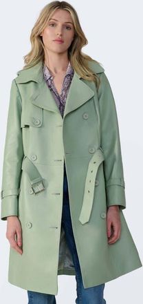 FURNIQ Soho Leather Jacket in Light Green at Nordstrom, Size Xx-Large