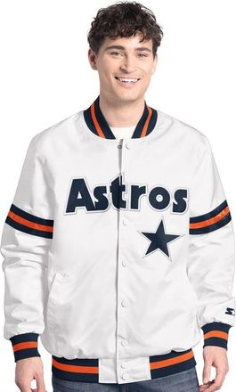 Starter Mens Starter White Houston Astros Cooperstown Scout Full-Snap Varsity Jacket at Nordstrom, Size Xx-Large