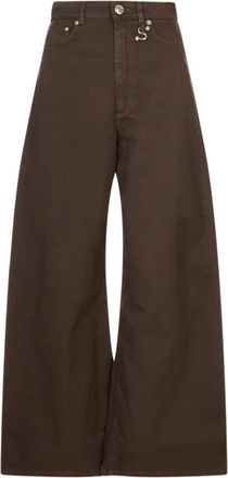 Sportmax Wide Jeans - Dames - Loose Fit Jeans - Bruin - W26 - Jeans