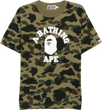 A Bathing Ape logo printed t-shirt - Green