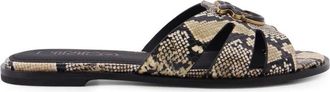 Pinko Slippers - Dames - Sandalen - Grijs - 38 EU - Leer - Schoenen