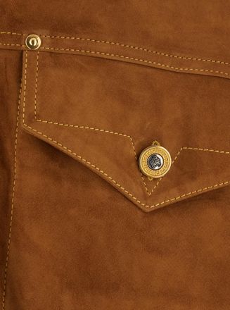 Versace Lambskin Suede Jacket - Beige