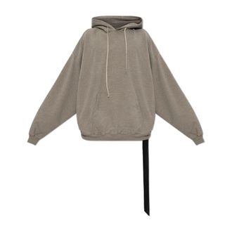 Rick Owens Hoodies, male, Gray, Size: ONE SIZE Hun Hooded Sweatshirt