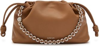 Loewe Flamenco Medium Leather Clutch - Moca - One Size