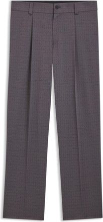 HUGO BOSS Checked modern-fit trousers in stretch cloth