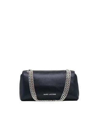 Marc Jacobs Womens Mini Shoulder Bag Scene Chain Black Lamb Leather