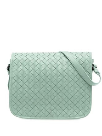 Bottega Veneta 2012-2025 Nappa Intrecciato Flap crossbody bag - women - Nappa Leather - One Size - Green