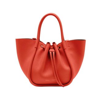 Proenza Schouler Tassen, Dames, Oranje, ONE Size, Small Ruched Tote