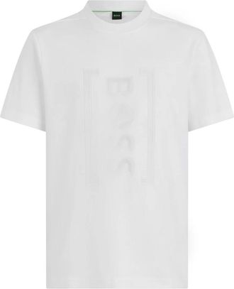 HUGO BOSS Katoenen T-shirt - Heren - T-shirts - Wit - 2XL - Katoen - Tops