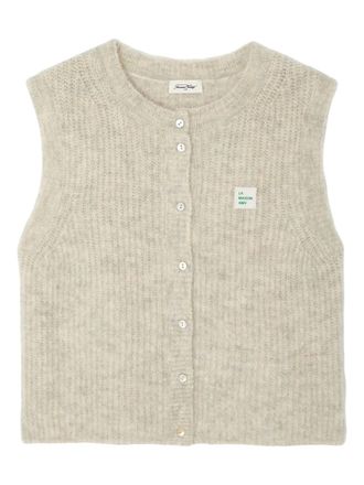 American Vintage East sleeveless button vest - Neutrals