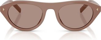 Prada 51mm Irregular Sunglasses in Pecan/brown at Nordstrom