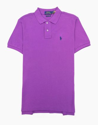 Polo Ralph Lauren Mens Polo Ralph Lauren Custom Slim Fit Polo Purple - Size: 38