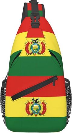 Generic Bolivian Flag Crossbody Bag Anti Theft Chest Bag Lightweight Chest Backpack For Men Women Runner