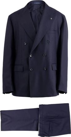 Tagliatore virgin wool double-breasted suit - Blue