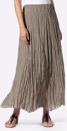 Heine Schlupfrock HEINE, Damen, Gr. 34, taupe, 55% Polyester, 45% Viskose, unifarben, lang, R&ouml;cke Schlupfrock