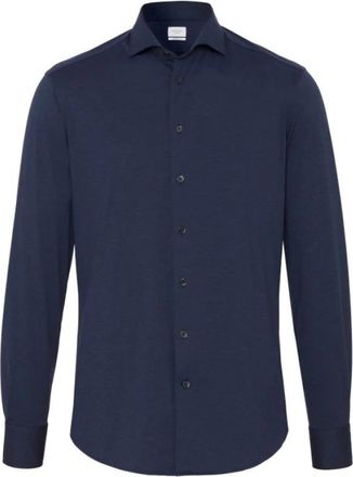 Traiano Rossini Melange Sport Shirt - Heren - Casual Overhemden - Blauw - 5XL - Leer - Overhemden