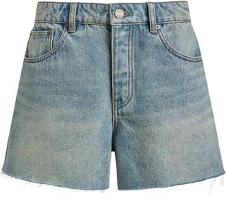 12 Storeez raw-cut denim shorts - Blue