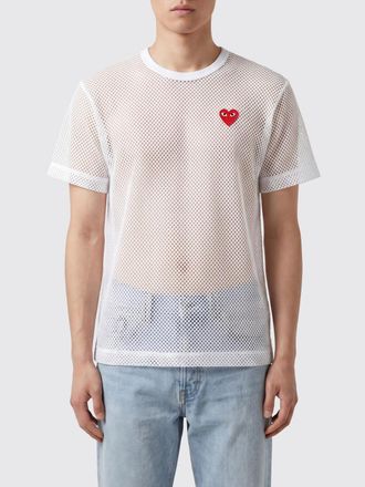 Comme Des Gar&ccedil;ons T-shirt in rete con logo