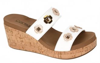 Corkys Footwear Womens Hi Tide Wedges In White