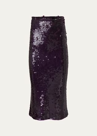 Carolina Herrera Embellished Knit Pencil Skirt