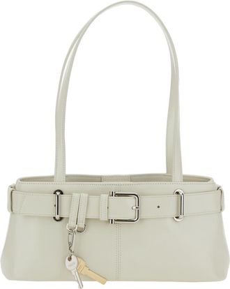 Osoi White Brocle Medium Shoulder Bag
