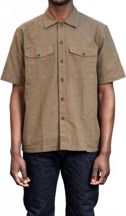 3sixteen Safari Shirt In Drab Barkcloth