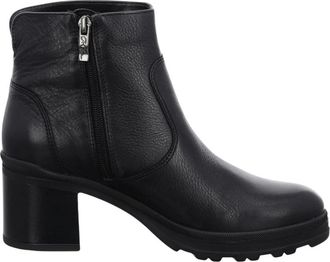 Ara Mantova Enkellaars - Dames - Laarzen met Hak - Zwart - 41 1/2 EU - Leer - Schoenen