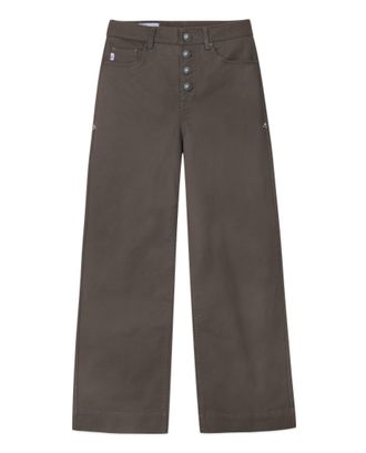 Stio | Womens Rivet Wide Leg Canvas Pant, Size 10 Regular in Cowboy Coffee