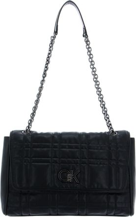 Calvin Klein Re-Lock Quilt Shoulder Bag Lg, Black, One Size
