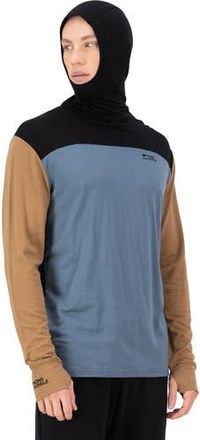 Mons Royale Yotei Powder Hoodie - Mens in Goblin Blue/toffee/black at Nordstrom, Size X-Large