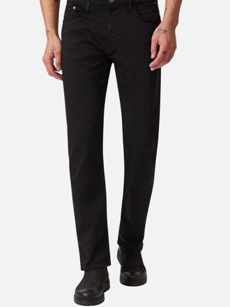 Mavi Zach Straight Jeans In Black Feather Blue