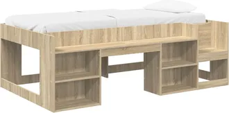 vidaXL Cama Infantil Con Almacenamiento Roble Sonoma 90 X 190 Cm Vidaxl