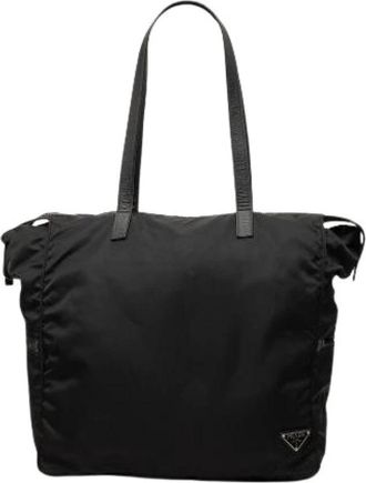 Prada Pre-owned Nylon Tote Bag - Dames - Vintage Shopper - Zwart - ONE Size - Nylon - Vintage