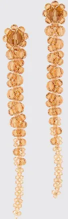 Simone Rocha Orecchini pendenti in ottone e vetro con perline decorative